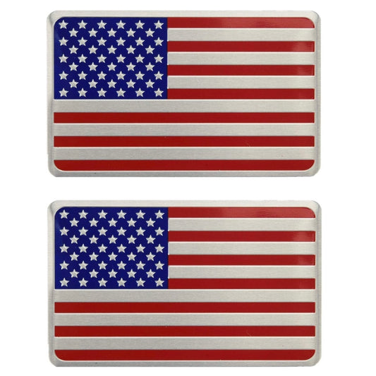 2 Pack American Flag Emblem
